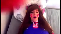 D.VA Cosplay hard orgasm